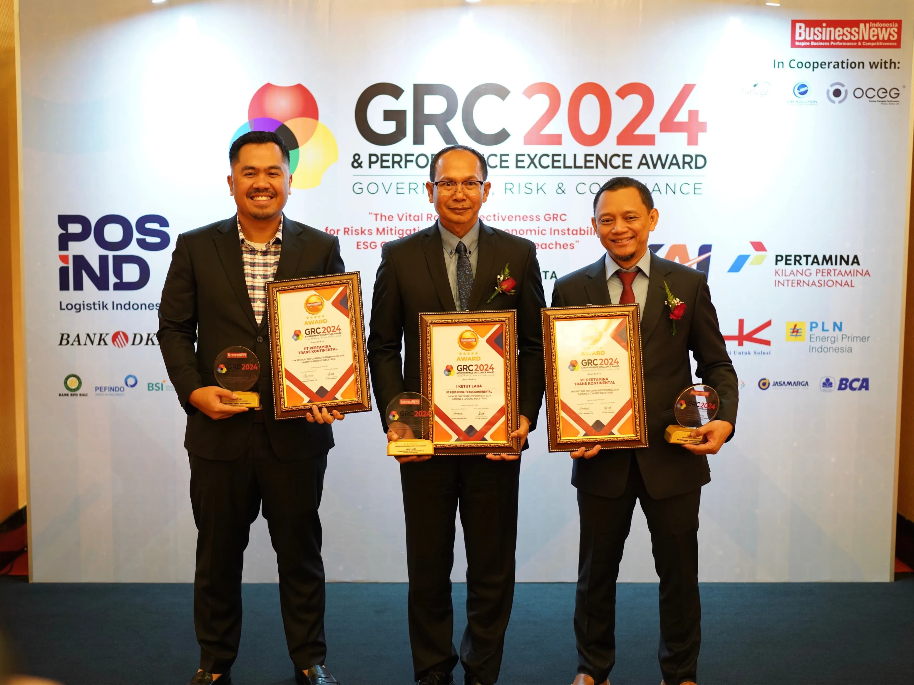 PTK Borong 3 Penghargaan di Ajang GRC & Performance Excellence Award 2024