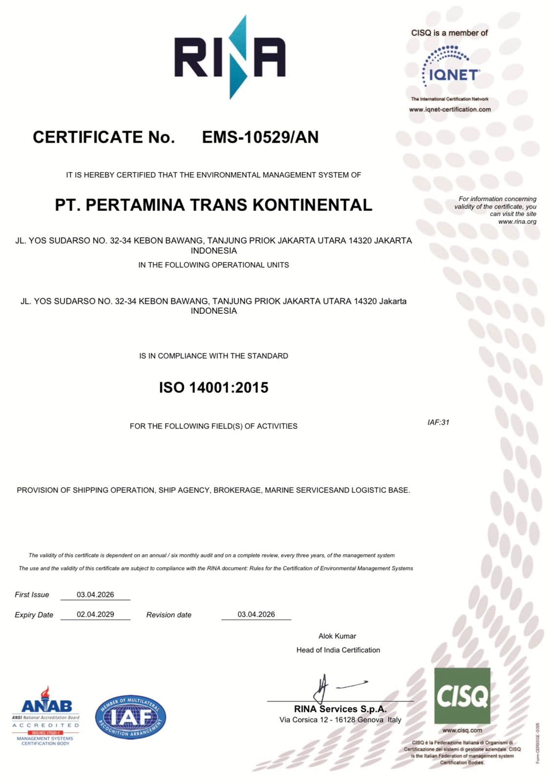 ISO 14001:2015