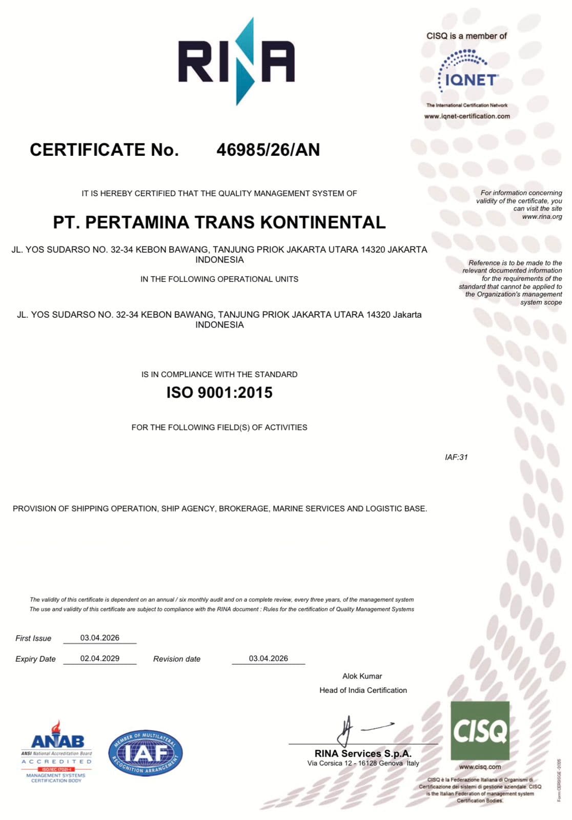 ISO 9001:2015